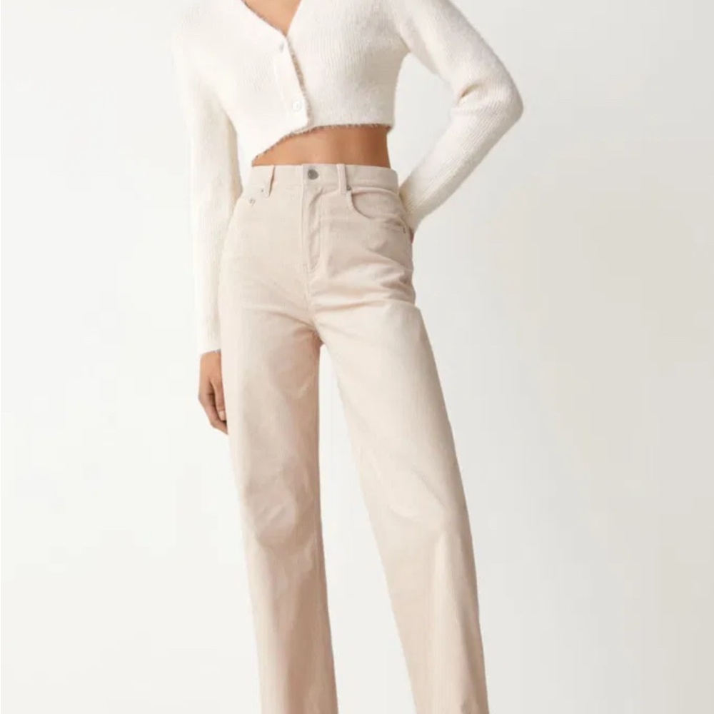 & OTHER STORIES Straight Corduroy High Waisted Trousers